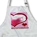 Sevgililer günün ku Happy Valentines Day in Turkish, Heart and Bubble - Medium Length Apron With Pouch Pockets 22w X 24l
