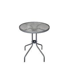 Gartentisch Glastisch �60cm Anthrazit