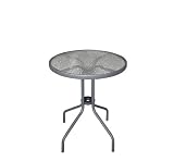 Gartentisch Glastisch �60cm Anthrazit