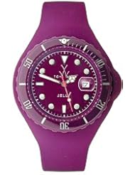 ToyWatch Jelly Watch JY18AM Purple Silicone Strap Plasteramic Case Date Display Interchangeable
