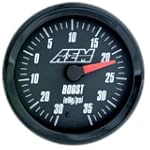 SAVE $72.19 - AEM 30-5132B Black Face Analog 35psi Boost SAE Gauge $185.63