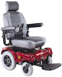 Heavy Duty Rear-Wheel Drive Power Chair, Burgundy with White Glove Service