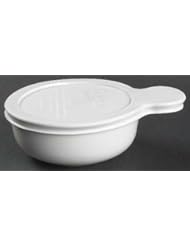 Corning French White (Bakeware) Grab-It with Plastic Lid, Fine China Dinnerware