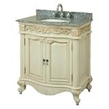 IMAGE OF Pegasus PEGFH-9016-30-WT Estates 30?Ç¥ Vanity Combo with Granite Top & Undermount Sink, Antique Bisque