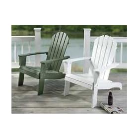 Painted Adirondack Chair, WHITE by CONSUMER SALES