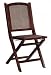 Linon 04202WENG-02-AS-U Cane Folding Chair With Rattan Seat