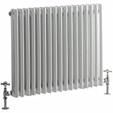 Traditional 17 x 2 Column Radiator Cast Iron Style White 600mm x 765mm