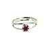 Rhinestone Adjustable Birthstone Fashion Ring for February, Amethyst