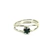 Rhinestone Adjustable Birthstone Fashion Ring for May, Emerald