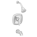 American Standard T005.502.295 Copeland Bath/Shower Trim Kit with 3 Function Adjustable Showerhead, Slip On Div, Satin Nickel
