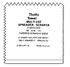 TRUE VALUE APPLICATORS #TT-1S V-Notch Spreader