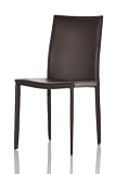 Esszimmerstuhl Andre Braun Echt Leder Designer Stuhl