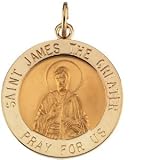 14K Yellow Gold St. James Medal
