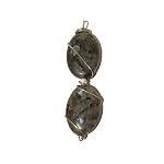 Labradorite Pendant 08 Wire Wrap Gray Stone White Howlite Silver 3