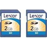 Lexar - Flash memory card - 2 GB - SD (pack of 2 )