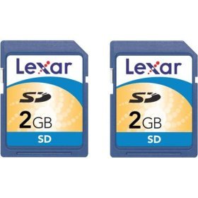 Lexar Media SD2GBX2231 2GB SD Memory Card Twin Pack