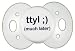 Lots to Say Pacifier - Talk to Ya Later (White)
