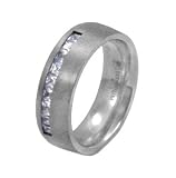 Titanium Ring with Clear CZ - Sizes 8-12