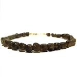 Labradorite Anklet 01 Beaded Blue Black Green Nugget Stone Crystal Healing