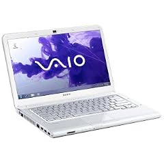 Sony Vaio CA3S1E/W 35,6 cm (14 Zoll) Notebook (Intel Core i3 2330M, 2,2GHz, 4GB RAM, 500GB HDD, AMD HD 6470M, DVD, Win 7 HP) wei�