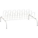 Household Essentials 9-Pair Wire Shoe Rack, White