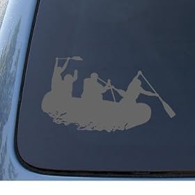 RAFTING - Whitewater Sport - Car, Truck, Notebook, Vinyl Decal Sticker #1203 | Vinyl Color: Silver