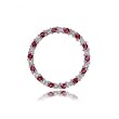 Ruby and Diamond Circle of Love Pendant in 14 Karat Yellow Gold