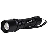 Flood-to-Throw Zooming 3-Mode 160-Lumen Rechargeable Cree LED Flashlight (Black)