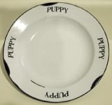 Enamelware Rimmed Puppy Plate