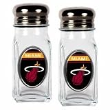 NBA Miami Heat Salt and Pepper Shaker Set with Crystal Coat