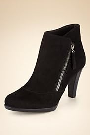 Footglove Fashion Suede Water Repellant Zip Ankle Boots