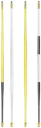 7 ft. 6 in. Tapered Fiberglass Tournament Flagsticks (Bright Yellow / Black)- Set of 9