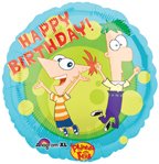 Phineas and Ferb Birthday 18 Mylar Balloon