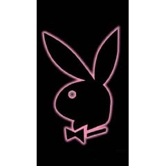 Playboy 10184400 Strandlaken Neon Text, 100 x 180 cm, 100% Baumwolle