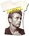 James Dean Gold Rebel Diry White Juniors/Ladies T-Shirt Tee