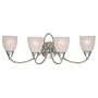 Sea Gull Lighting 40076-962 Pemberton Four-Light Vanity, Brushed Nickel Finish with Satin Etched Glass