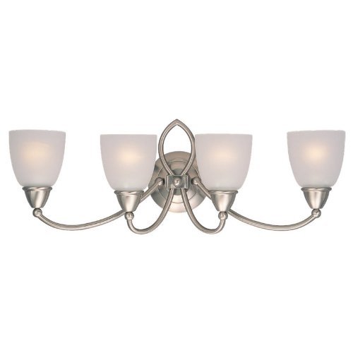 Sea Gull Lighting 40076-962 Pemberton Four-Light Vanity, Brushed Nickel Finish with Satin Etched Glass