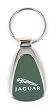 Jaguar Chrome/Green Teardrop Keychain