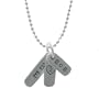 Sterling Silver "Mom 2 Be" Triple Tags Pendant, 18"