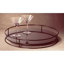 Click here to buy Metal Tray Only (Mahogany) (19 diameter x 3 high) by Stacks and Stacks.