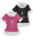Beautees Girls Belted Layered Tee
