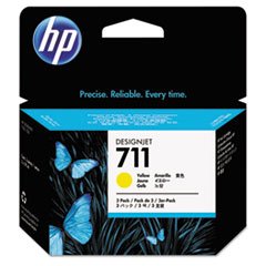 CZ136A, HP-711, Ink, 29 mL, Yellow, 3/Pk by HP