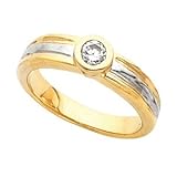 14K Two-Tone Gold Diamond Engagement Ring - 0.25 Ct., 0.50 Ct. or 1.00 Ct.