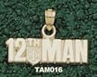 Texas A&M Univ "The 12Th Man" Horiz Charm/Pendant