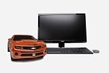 PC Rides Chevy Camaro Professional Series ORANGE Intel 4GB DDR II RAM 250 GB Hard Drive SATA Microsoft Windows 7 Home Premium