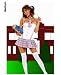 3 pc public school girl suspender mini dress, neck tie & hai