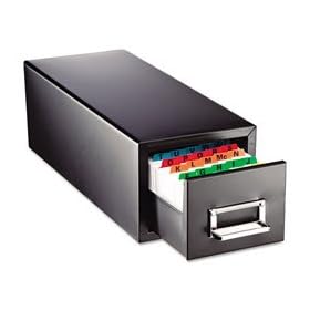 STEELMASTER by MMF Industries 263F5816SBLA - Drawer Card Cabinet Holds 1,500 5 x 8 cards,... by