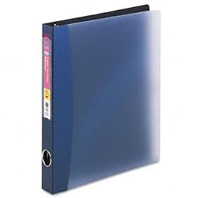 Easy Access Round Ring Reference Binder, 1 Capacity, Dark Blue