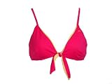 Guess Solid-color Swimsuit-top w/Center Tie & Logo