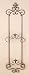 Fleur De Lis 2-tier Wall Mount Vertical Plate Rack / Plate Hanger / Plate Holder for Collectible Plates and Plaques